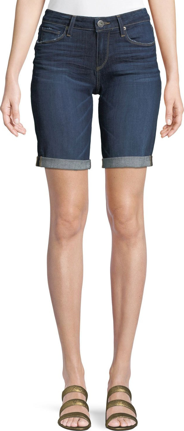 PAIGE Jax Knee-Length Denim Shorts