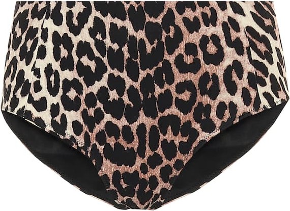Ganni Leopard-print bikini bottoms