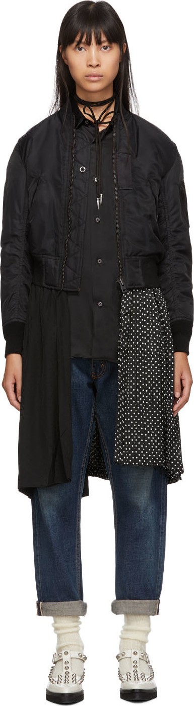 Junya Watanabe Reversible Black Bomber Jacket