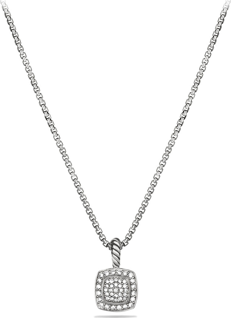 David Yurman Petite Albion Pendant with Diamonds on Chain