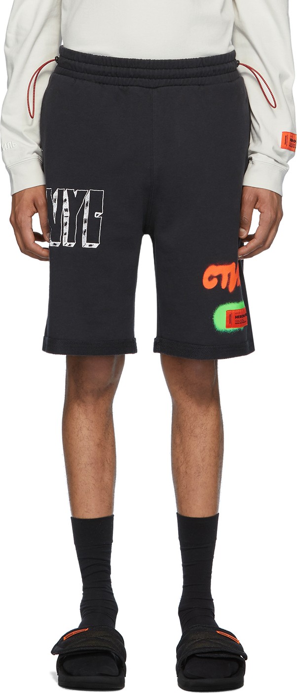 Heron Preston Black 'Style' Sweat Shorts