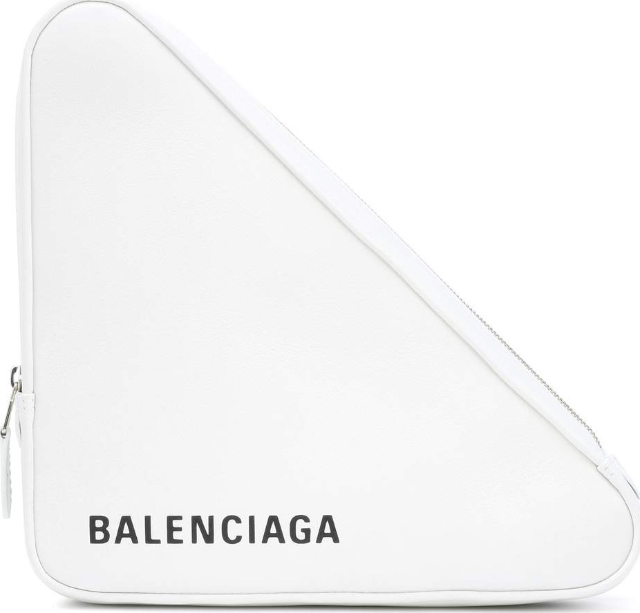 Balenciaga Triangle M leather clutch