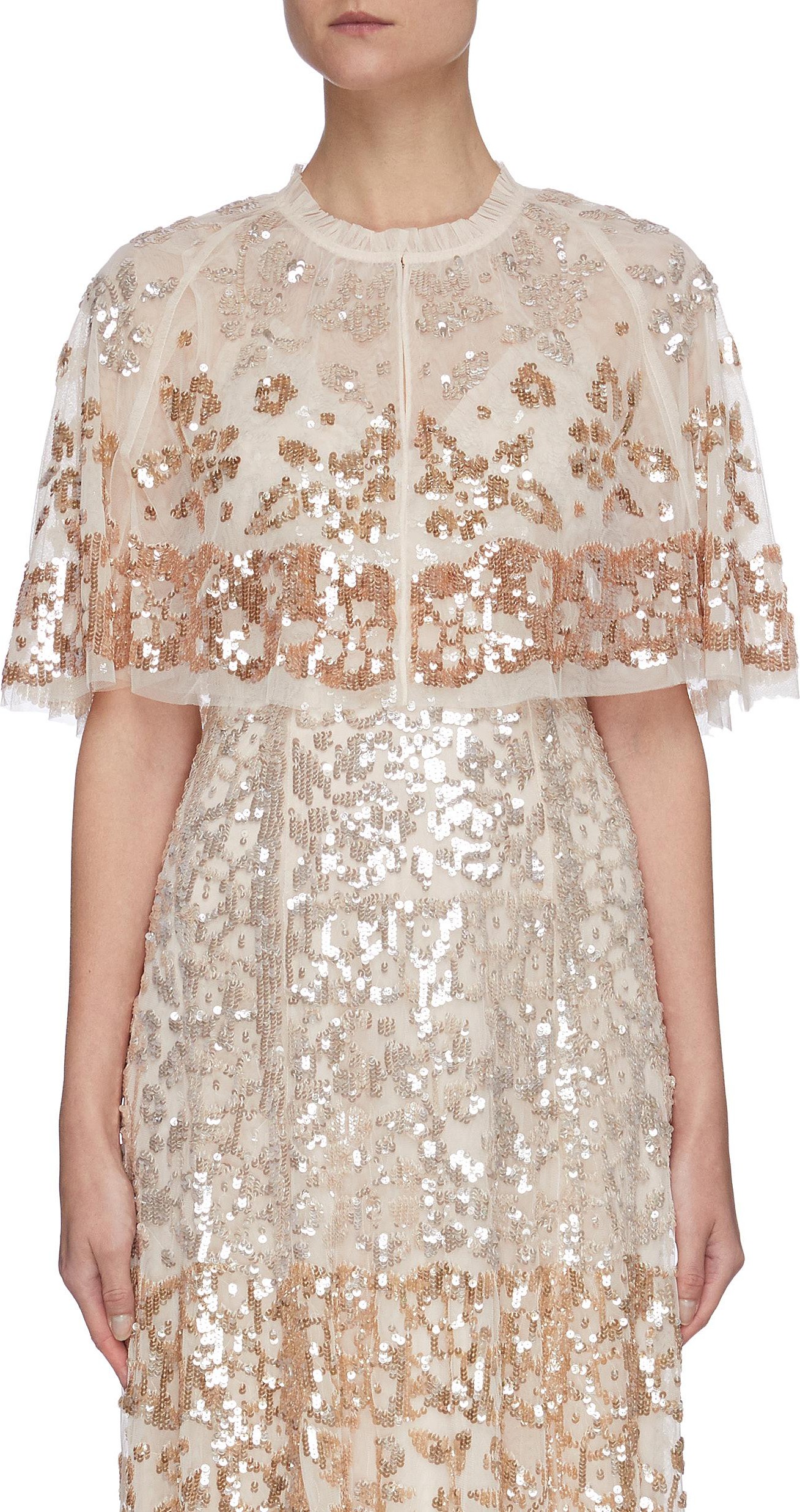 Needle & Thread Sequin embellished cape