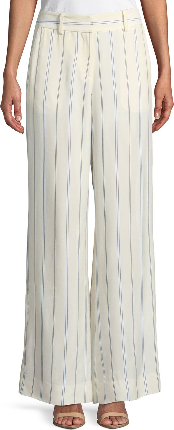 Derek Lam 10 Crosby Striped Wide-Leg Pants