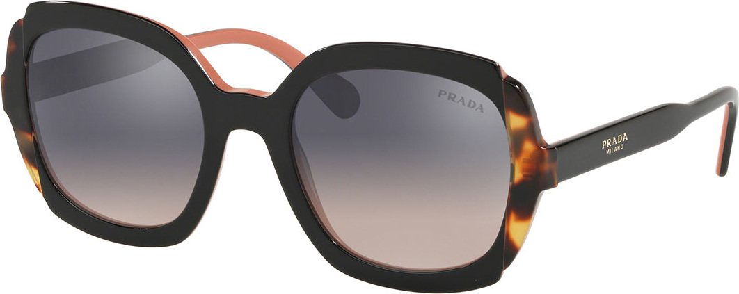 Prada Square Mirrored Acetate Sunglasses
