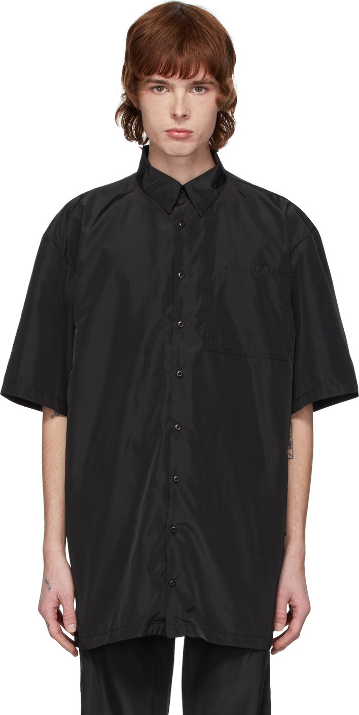 Ottolinger Black Oversize Satin Shirt
