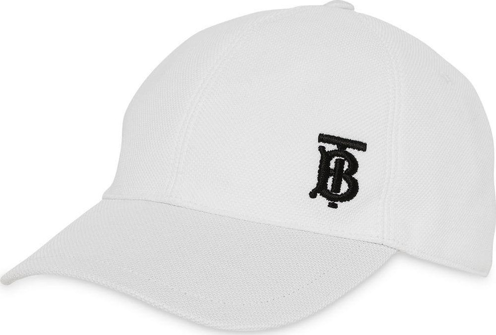 Burberry London England White Monogram baseball cap