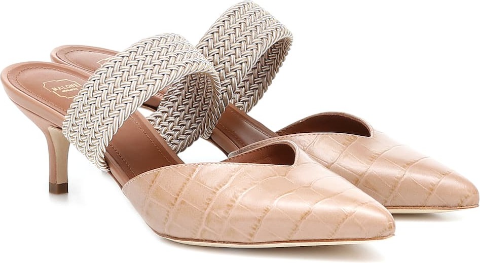 Malone Souliers Maisie 45 croc-effect leather mules