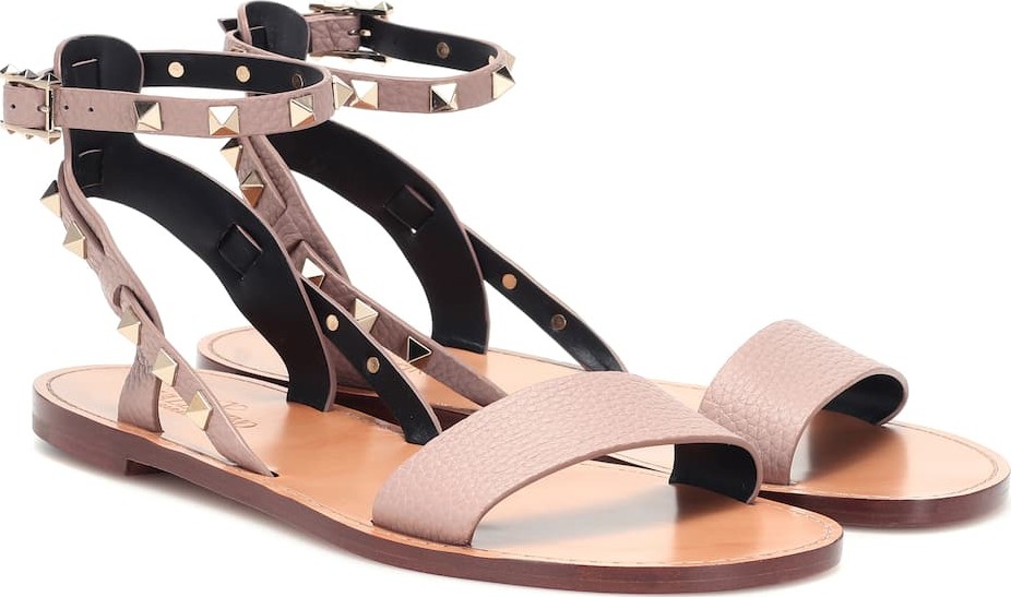 Valentino Valentino Garavani Rockstud Double leather sandals
