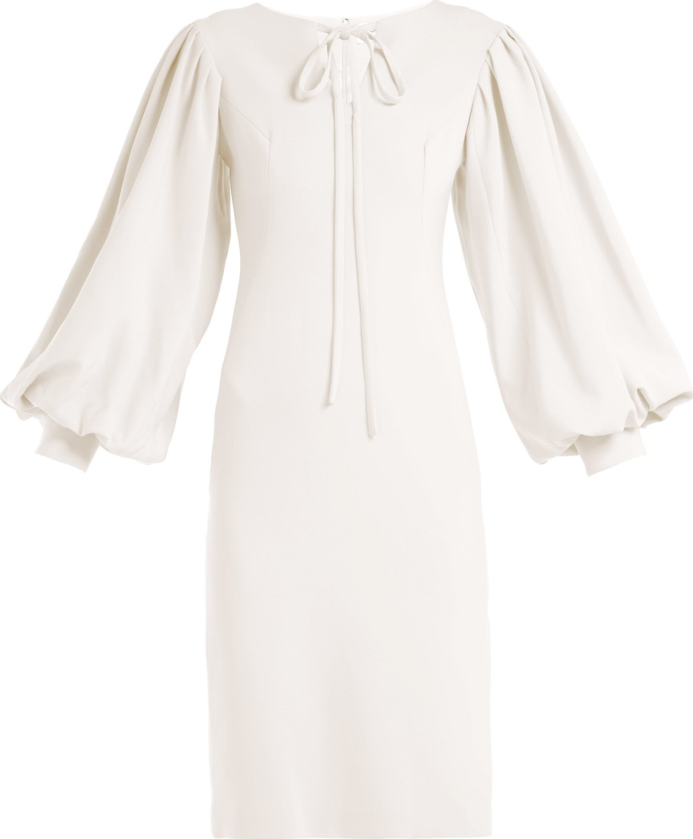 Osman Maxine blouson-sleeve midi dress