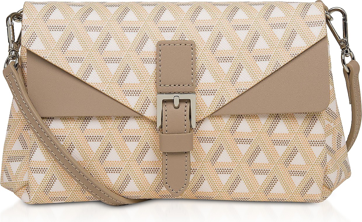 Lancaster Ikon Small Coated Canvas Crossbody  Bag