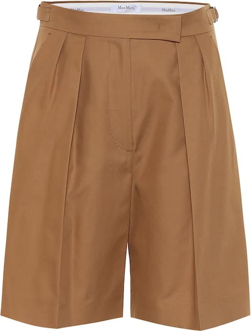 Max Mara Lux high-rise cotton shorts