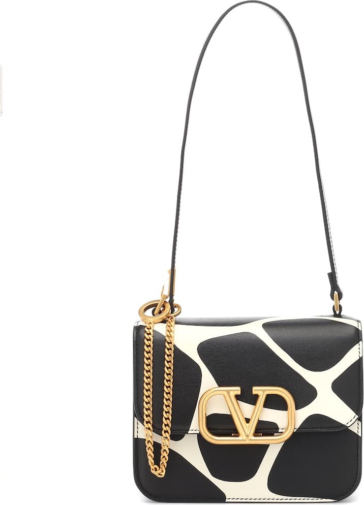 Valentino Valentino Garavani VLOGO printed leather shoulder bag