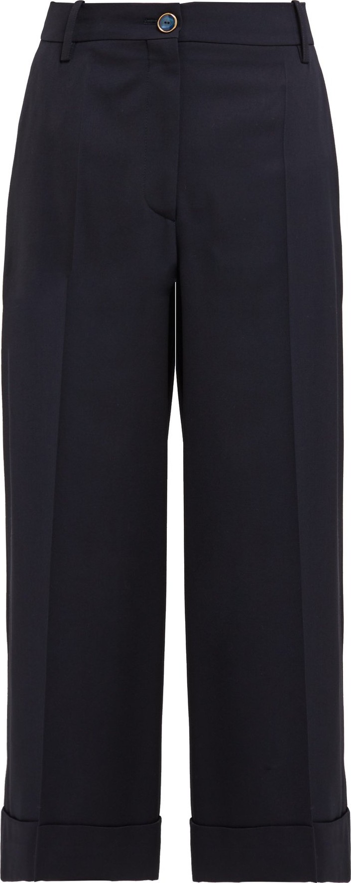 Valentino Wide-leg wool-blend trousers