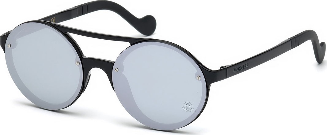 Moncler Round Mirrored Overlay-Lens Sunglasses