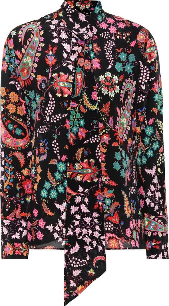 Etro Printed silk blouse