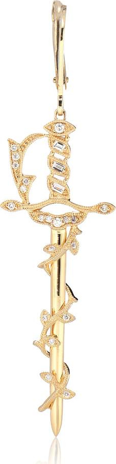 Stone Paris Roméo et Juliette 18kt yellow gold and diamond single earring