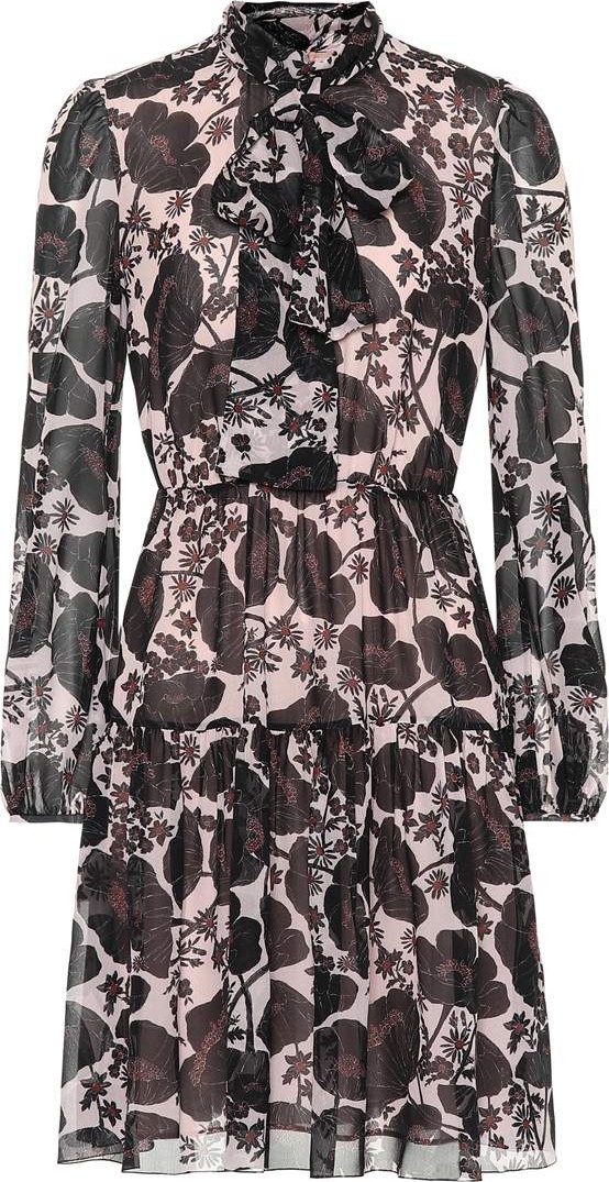 Giambattista Valli Floral-printed silk minidress