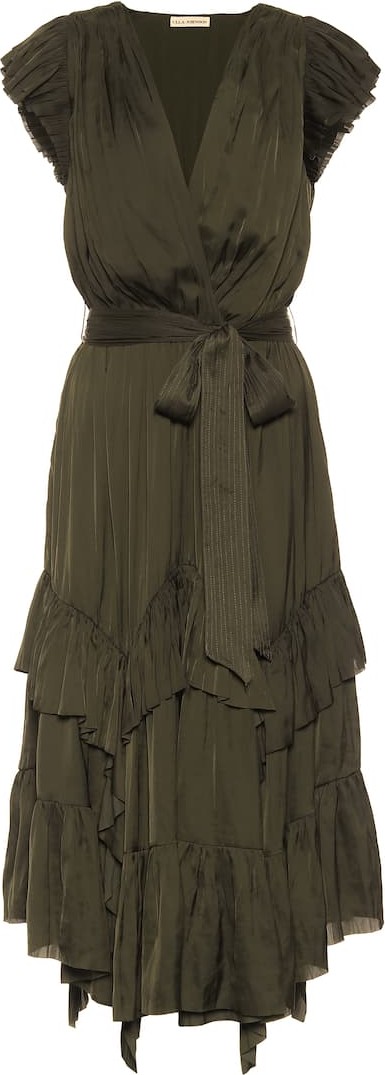 Ulla Johnson Abella tiered satin midi dress