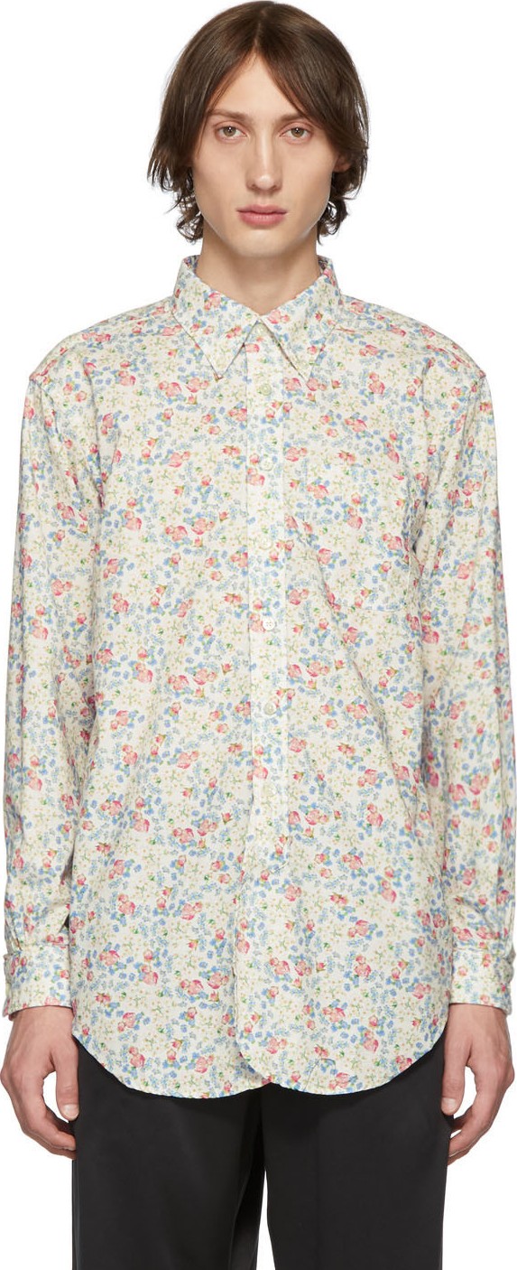 Engineered Garments White Century Floral Shirt