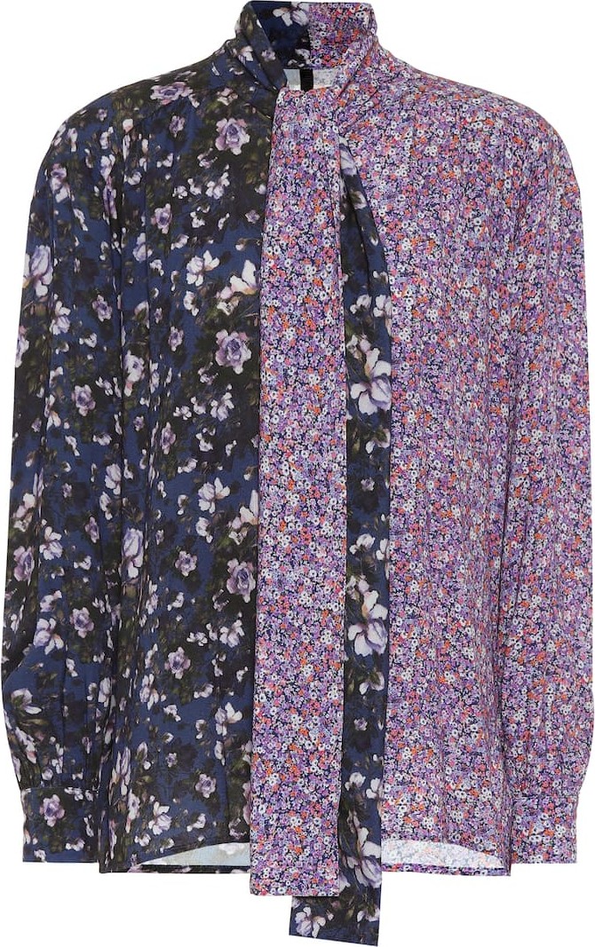 Unravel Floral tie-neck blouse