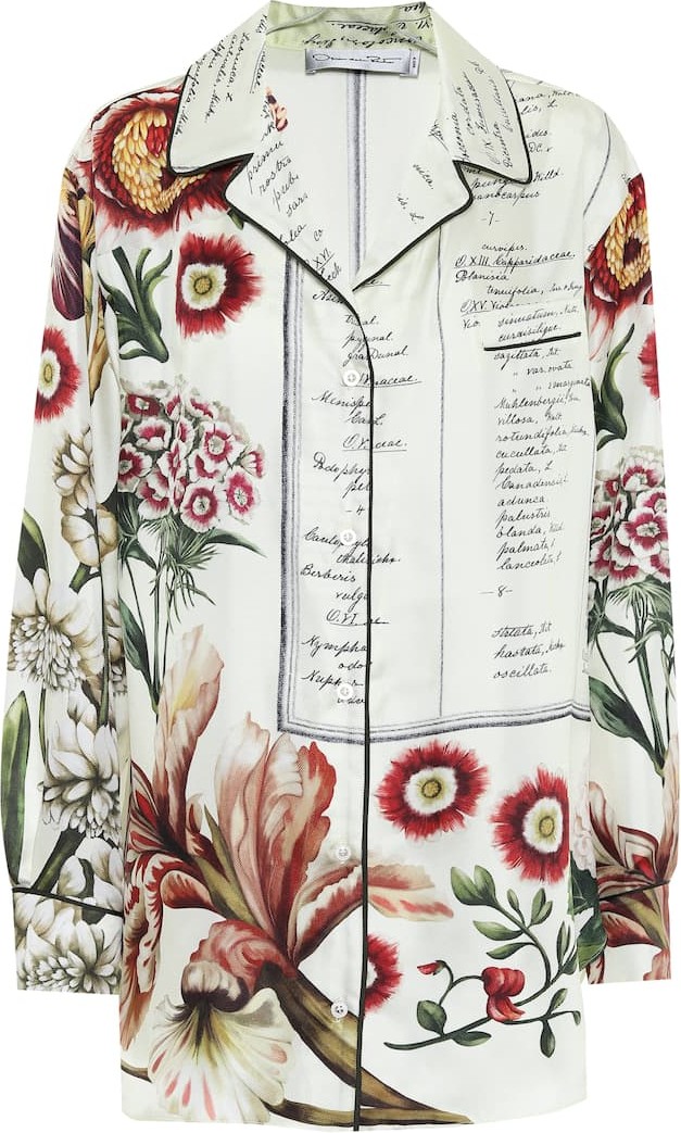 Oscar De La Renta Printed silk shirt