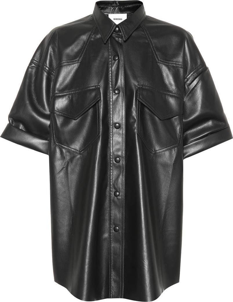 Nanushka Seymour faux leather shirt