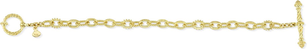 Cynthia Bach 18k Gold Mixed-Link Chain Toggle Bracelet