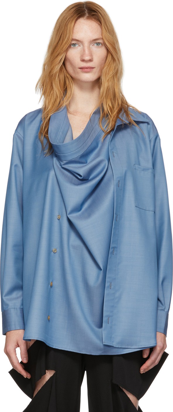 Bless Blue Neckerchiefer Shirt