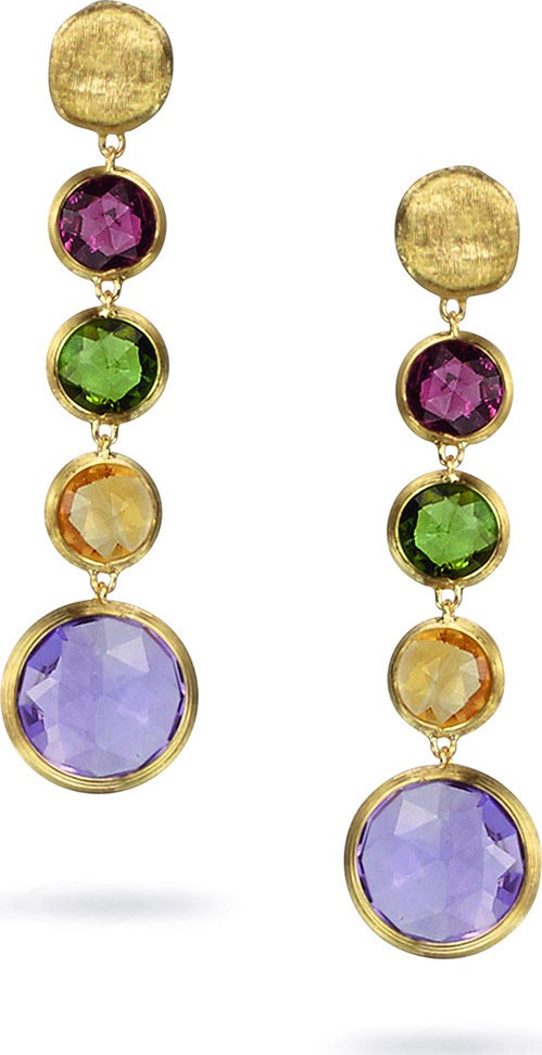 Marco Bicego Jaipur 18K Gold Mixed Semiprecious Stone Drop Earrings