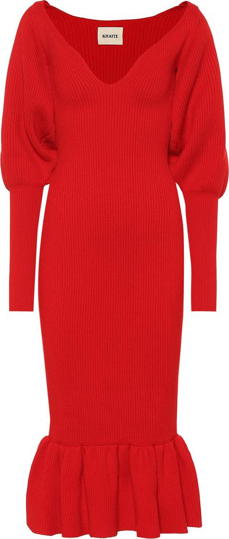 Khaite The Ina merino wool midi dress
