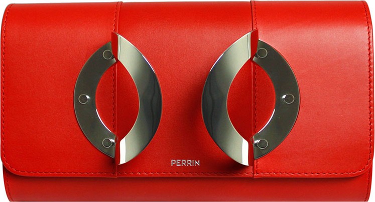 Perrin Paris La Croisiere Leather Clutch Bag
