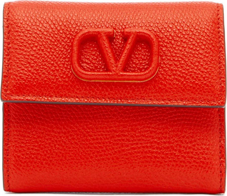 Valentino V-sling leather wallet