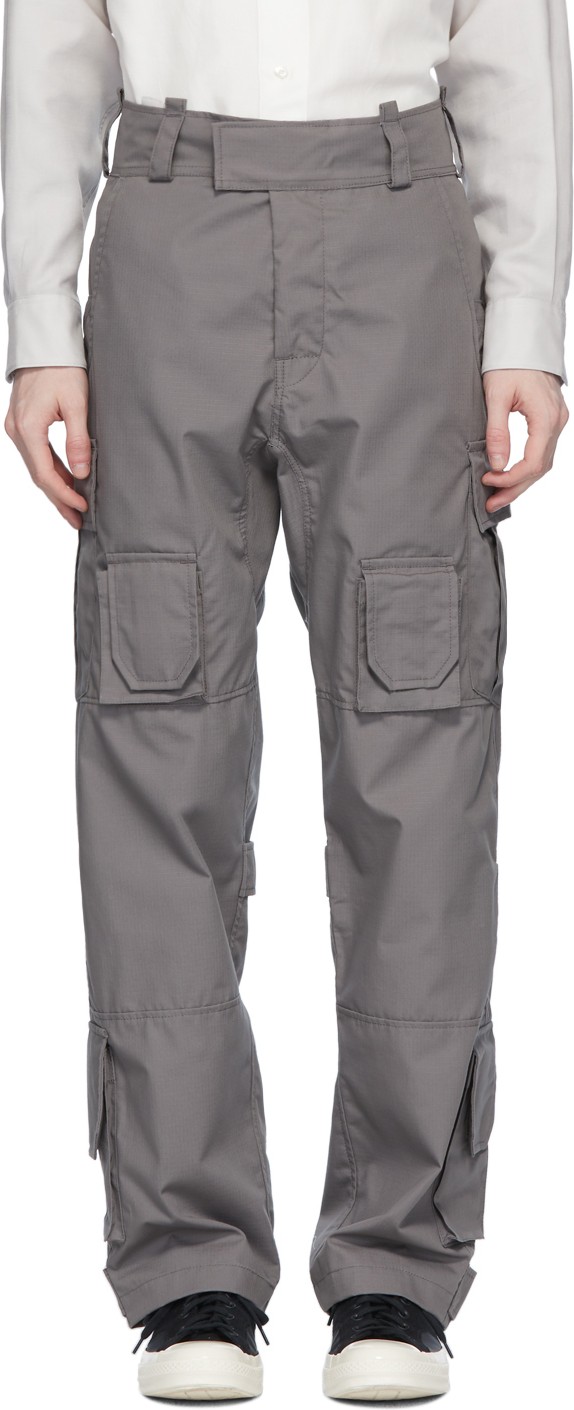 N.Hoolywood Grey Utility Cargo Pants