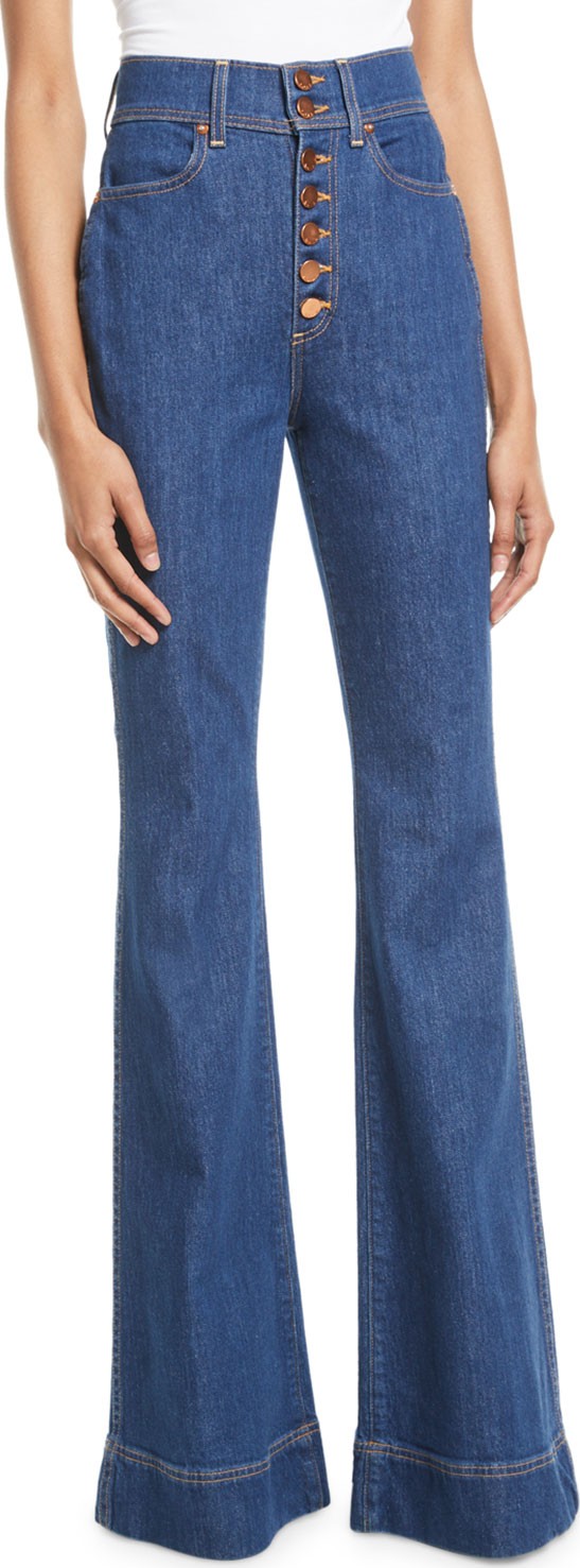 AO.LA by alice + olivia Beautiful High-Rise Wide-Leg Jeans