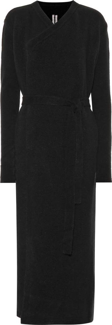 Rick Owens Wool-blend wrap cardigan