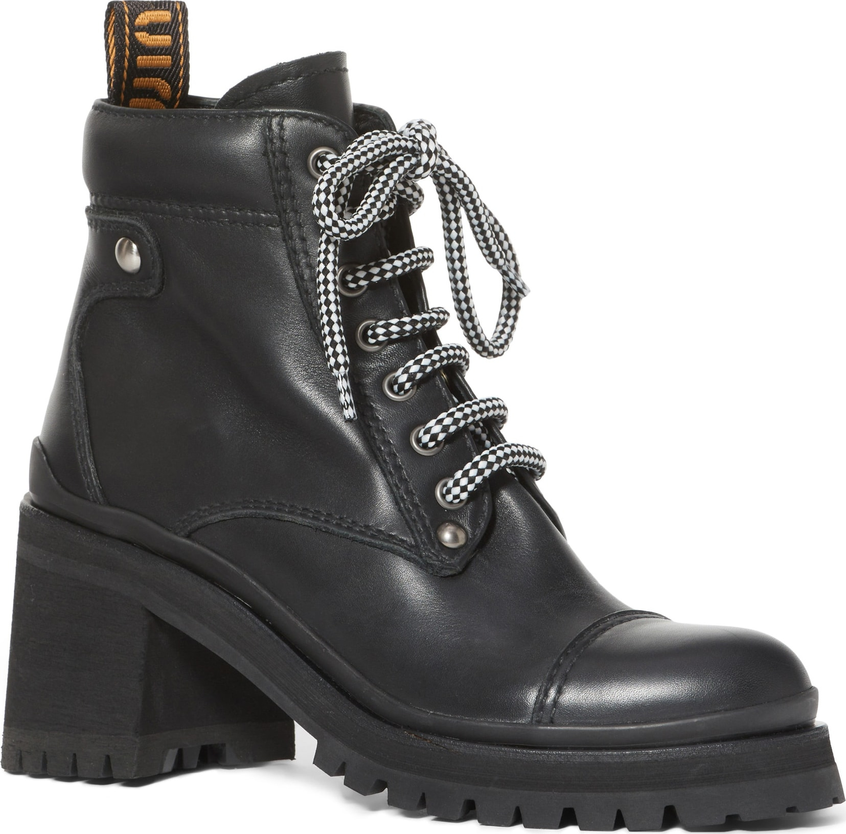 Miu Miu Lugged Sole Combat Boot