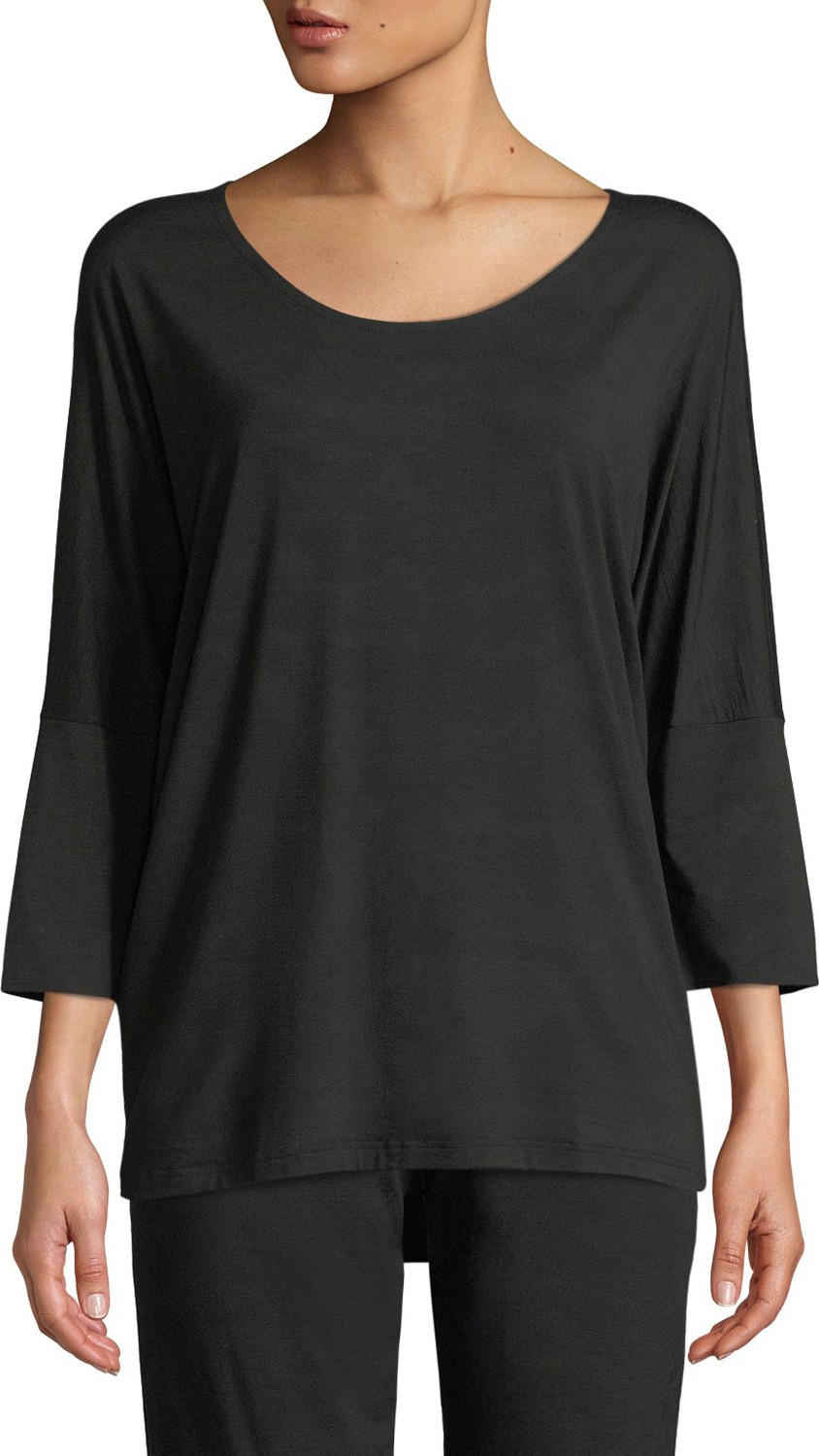 Zimmerli Poetic Botanical 3/4-Sleeve Lounge Shirt