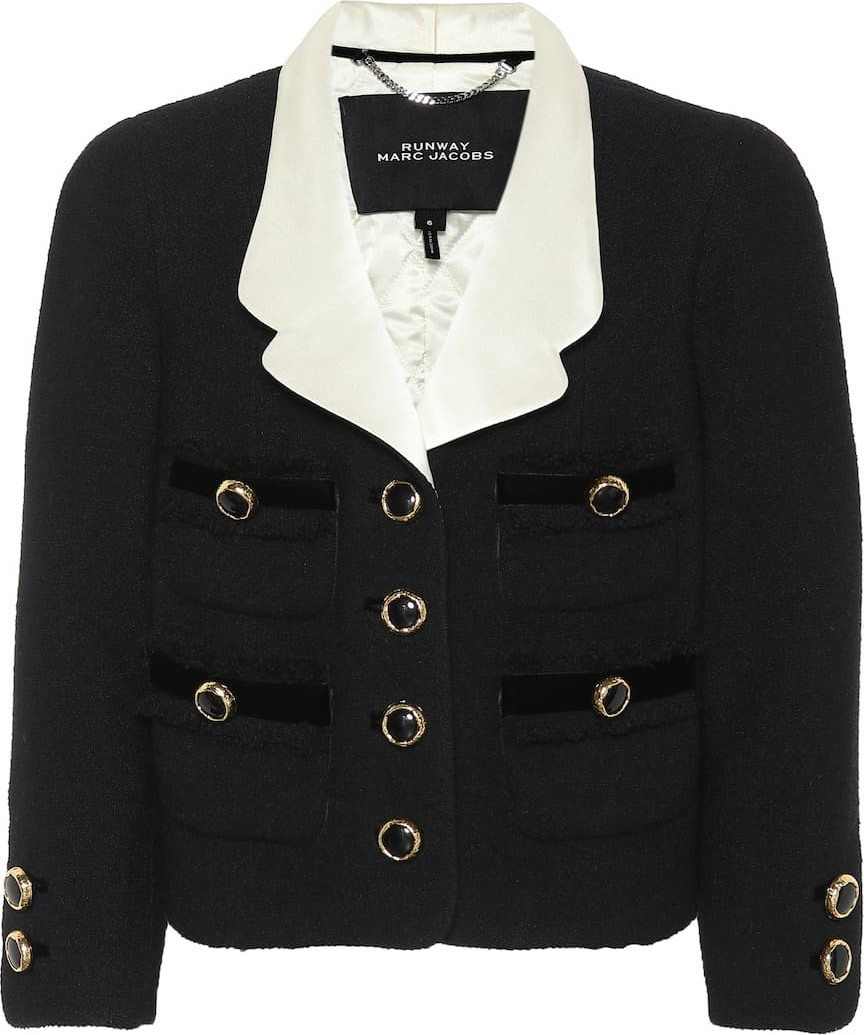 MARC JACOBS Cropped wool tweed jacket