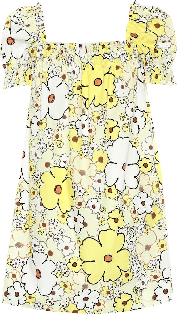 Miu Miu Printed cotton minidress