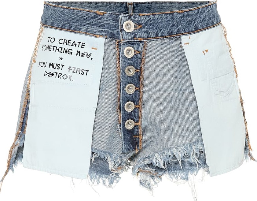 Unravel Reversed denim shorts