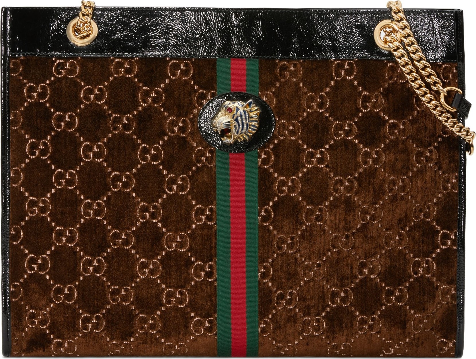 Gucci Large Linea Rajah GG Velvet Tote