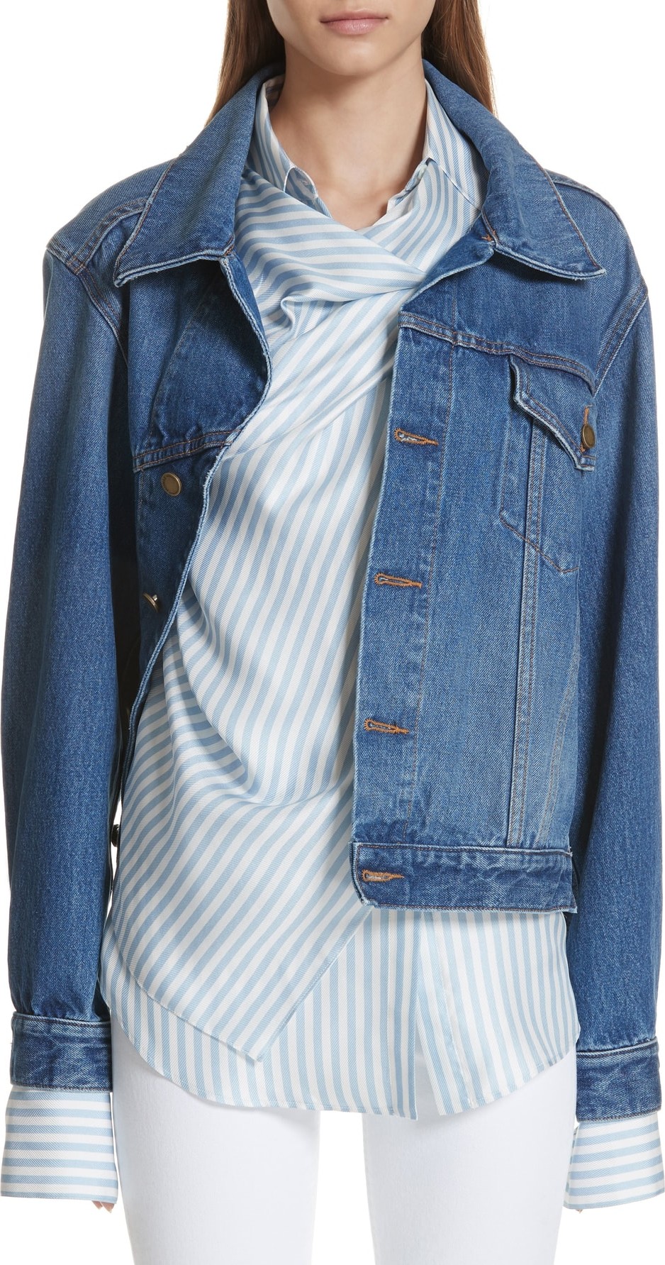 Monse Twisted Denim Jacket