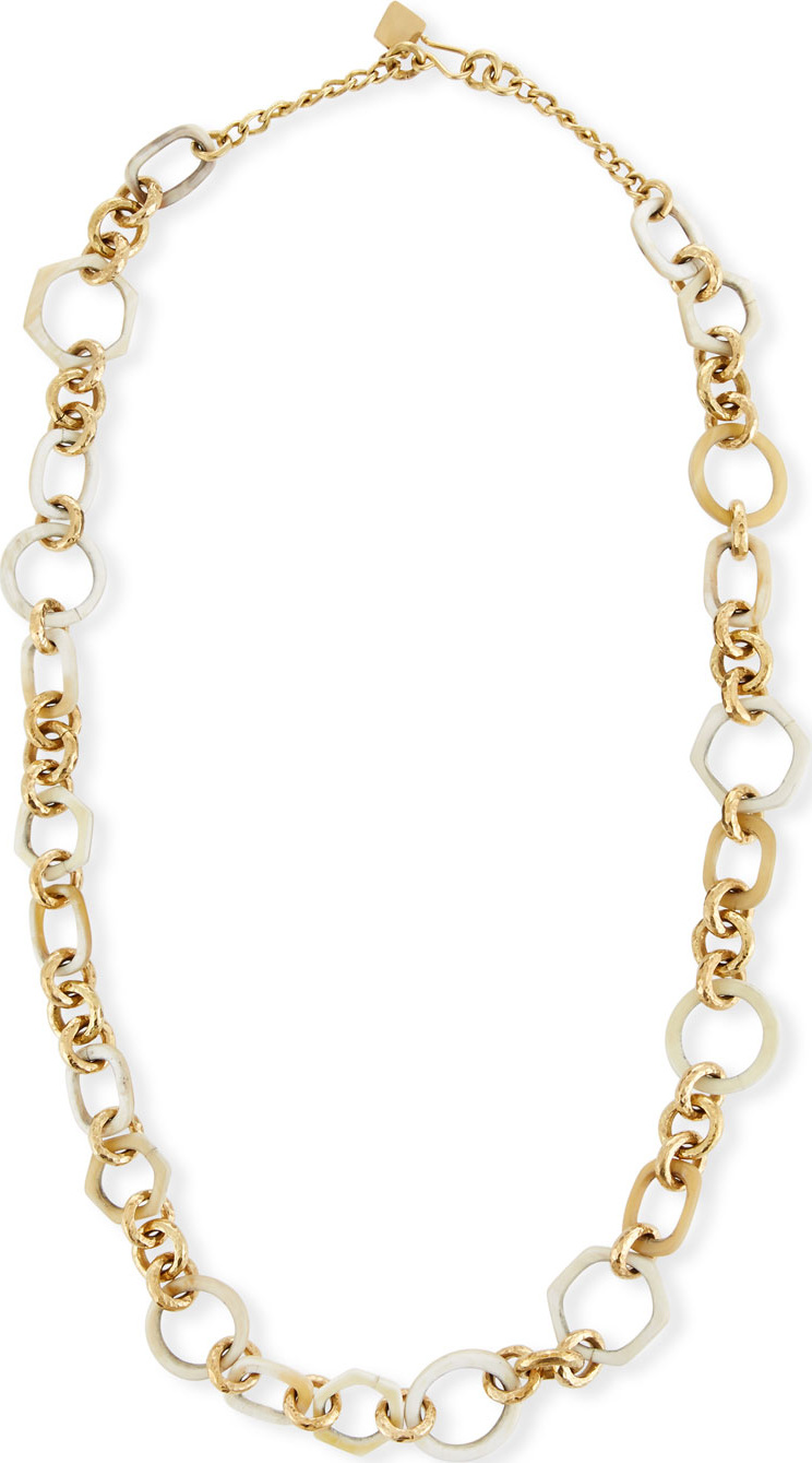 Ashley Pittman Shauri Light Horn Link Necklace