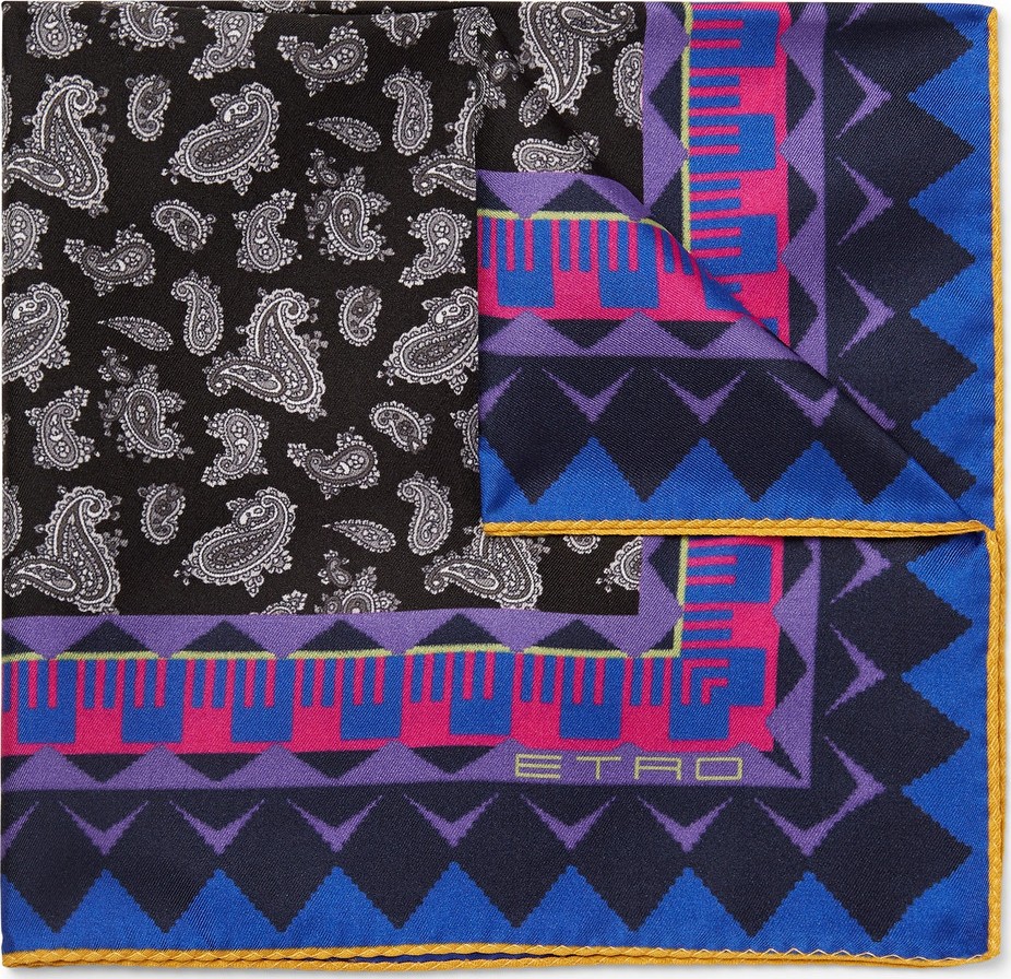 Etro Paisley-Print Silk-Twill Pocket Square