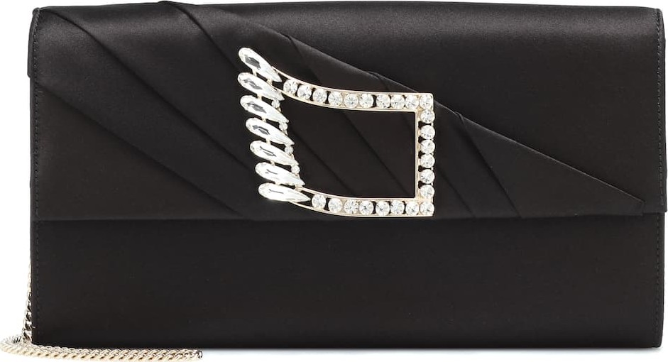 Roger Vivier Envelope Wing satin clutch