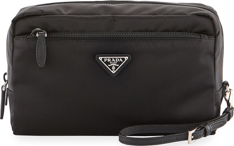 Prada XLG Front-Zip Cosmetics Pouch