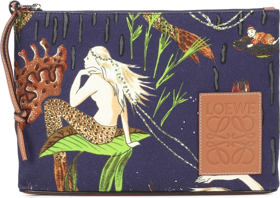 LOEWE Paula’s Ibiza printed canvas clutch