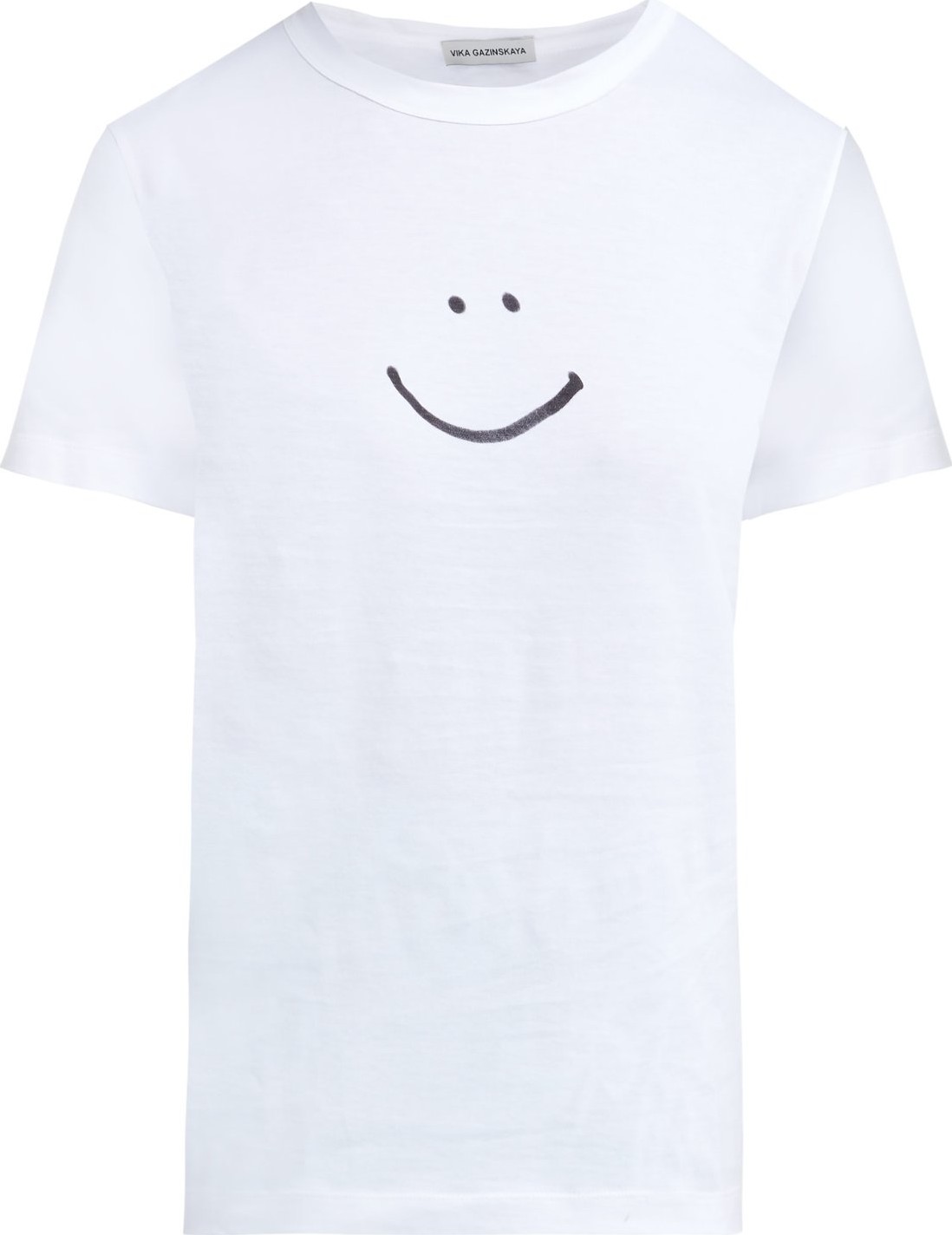 Vika Gazinskaya Smiley face-print cotton-jersey T-shirt