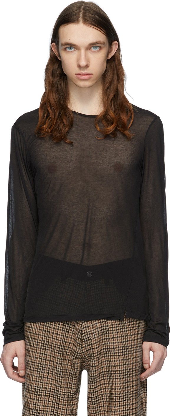 Our Legacy Black Twisted Long Sleeve T-Shirt